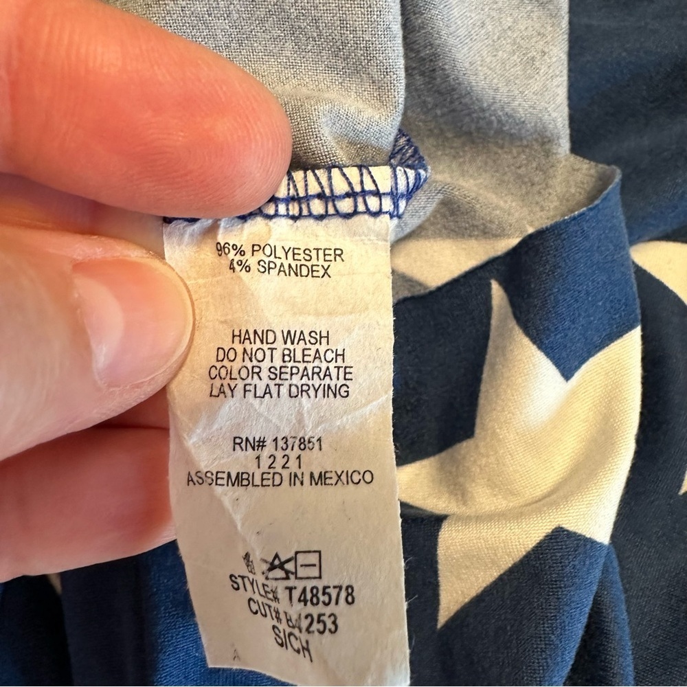 Gaze | Blue & White Star One Piece Bodysuit Size Small - Picture 7 of 8
